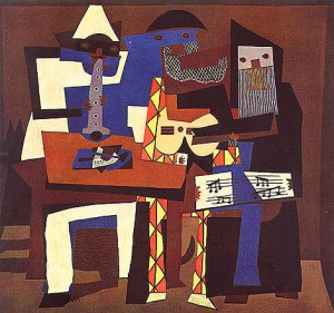 Lukisan kubisme "3 musicians" karya Picasso 
